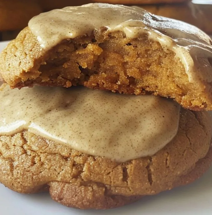 Frosting on Pumpkin Cookies